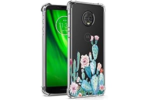 Sidande Clear Pattern Shockproof Case for Moto G6/G6 Play (Cactus)