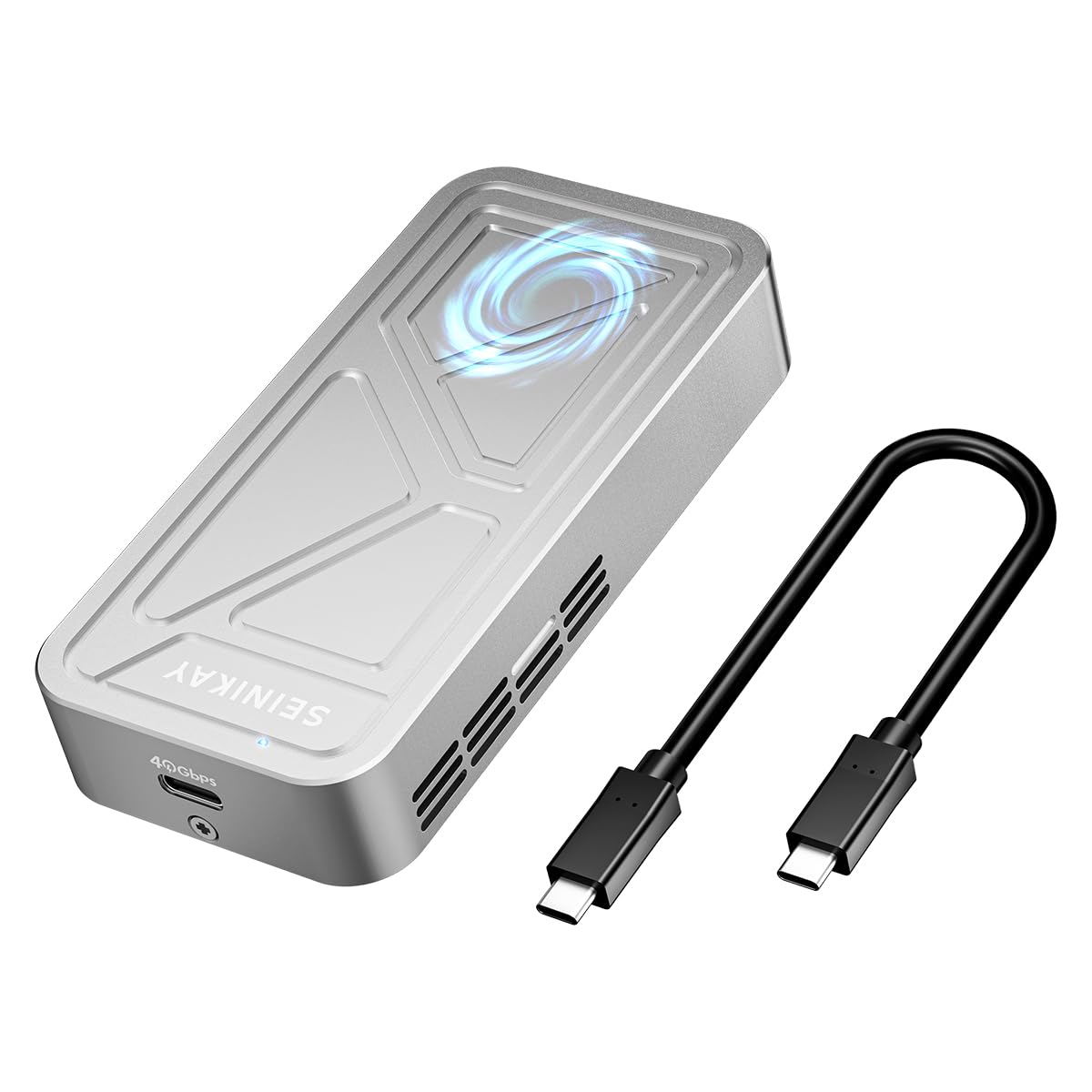 Gabinete SSD M.2 NVME de 40 Gbps com ventilador de resfriamento, gabinete SSD M.2 NVMe