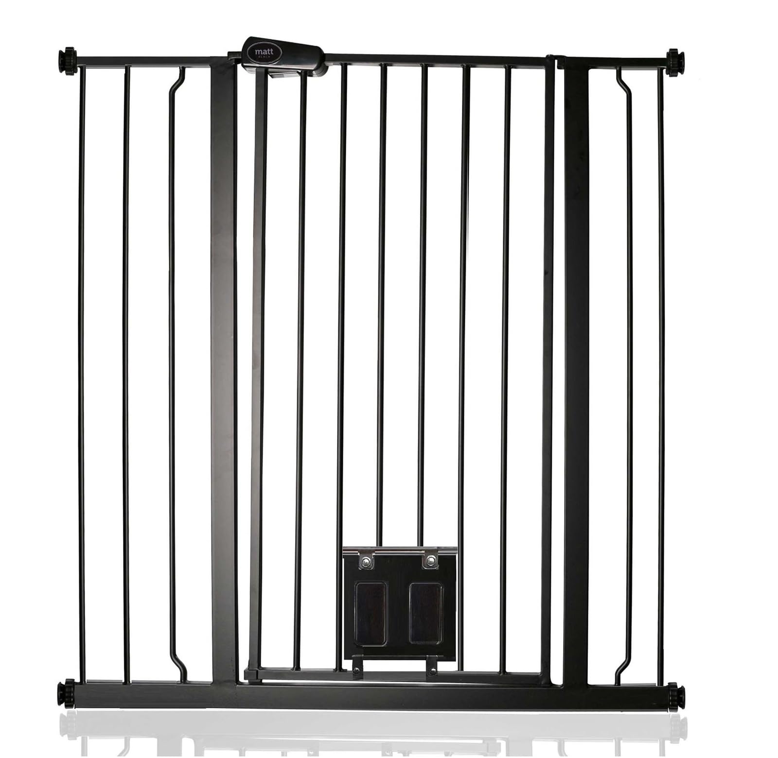 Bettacare Pet Gate With Lockable Cat Flap94.3Cm101.9CmBlack104Cm In Height from B&Q