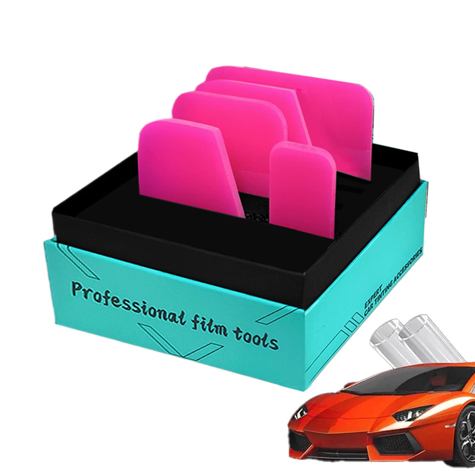 Raclette pour film teinté de voiture et vitres de maison lot de 5 pièces
