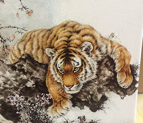 Polishart Tiger And Cherry Blossoms Secret Storage Book Box Stash Box Faux Leather Over Wood #TOP4