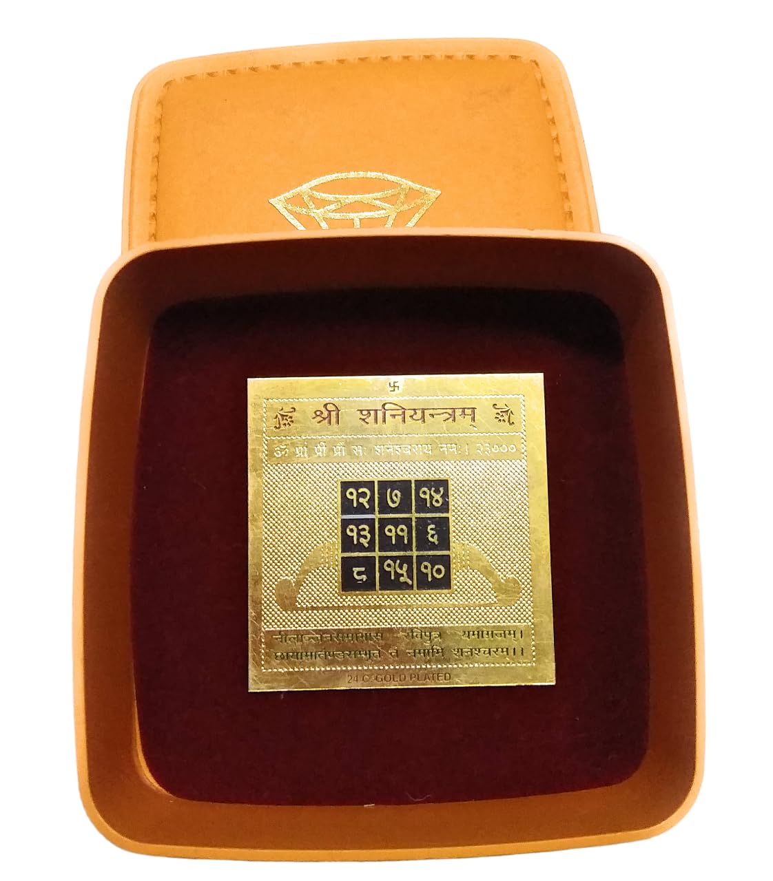 Astrosale Shri Shani Yantra Gold-Plated | Energized Vedic Puja Yantra for Wealth, Success, Protection & Prosperity | Spiritual Remedy for Home & Office