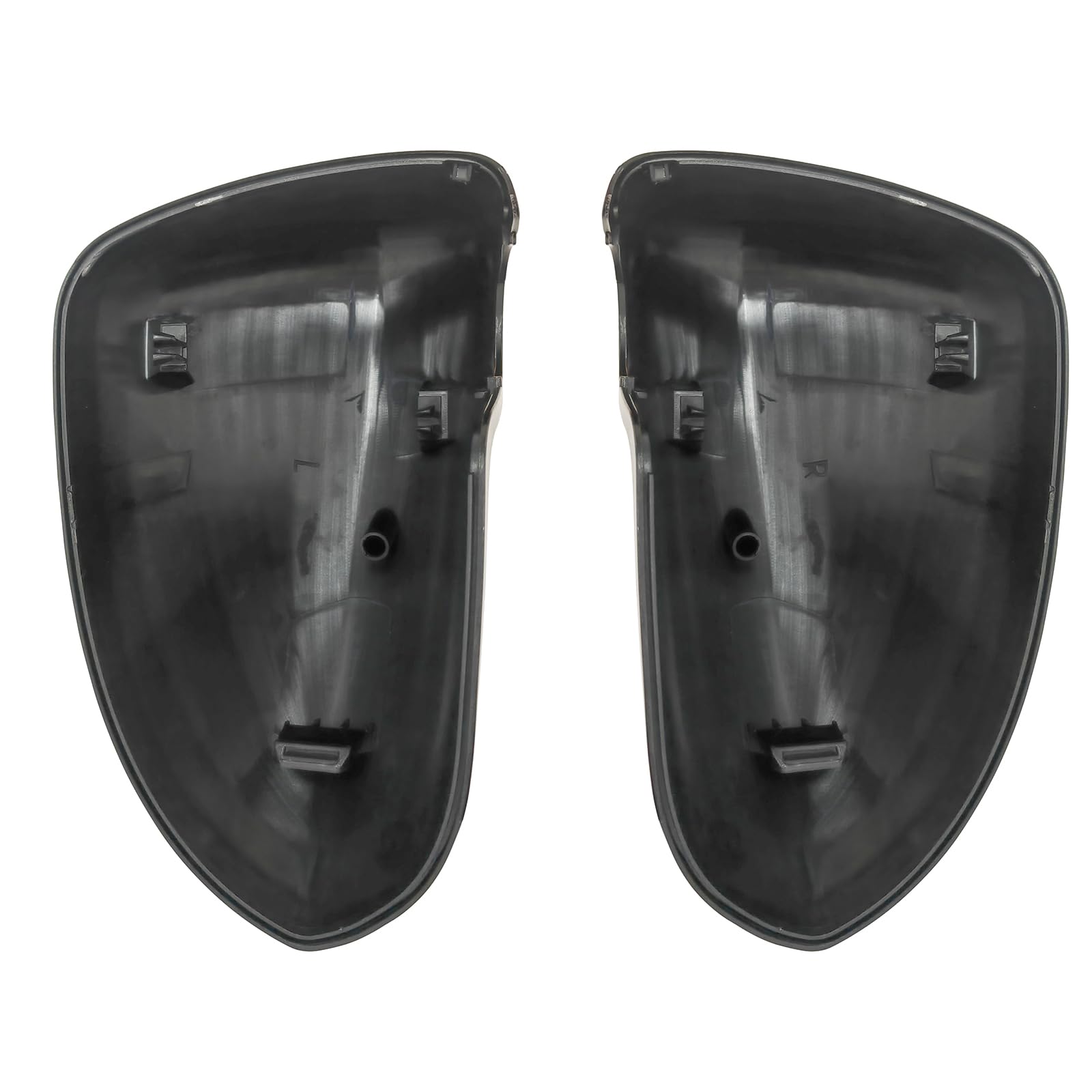 Copertura per specchietto retrovisore per portiera laterale, compatibile con Corsa D 2006-2014 e Corsa E 2014-2019 (nero lucido)