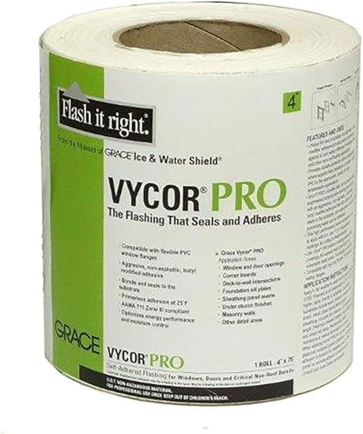 Grace Vycor Pro Self-Adhering Butyl Flashing - 4" x 75' Roll