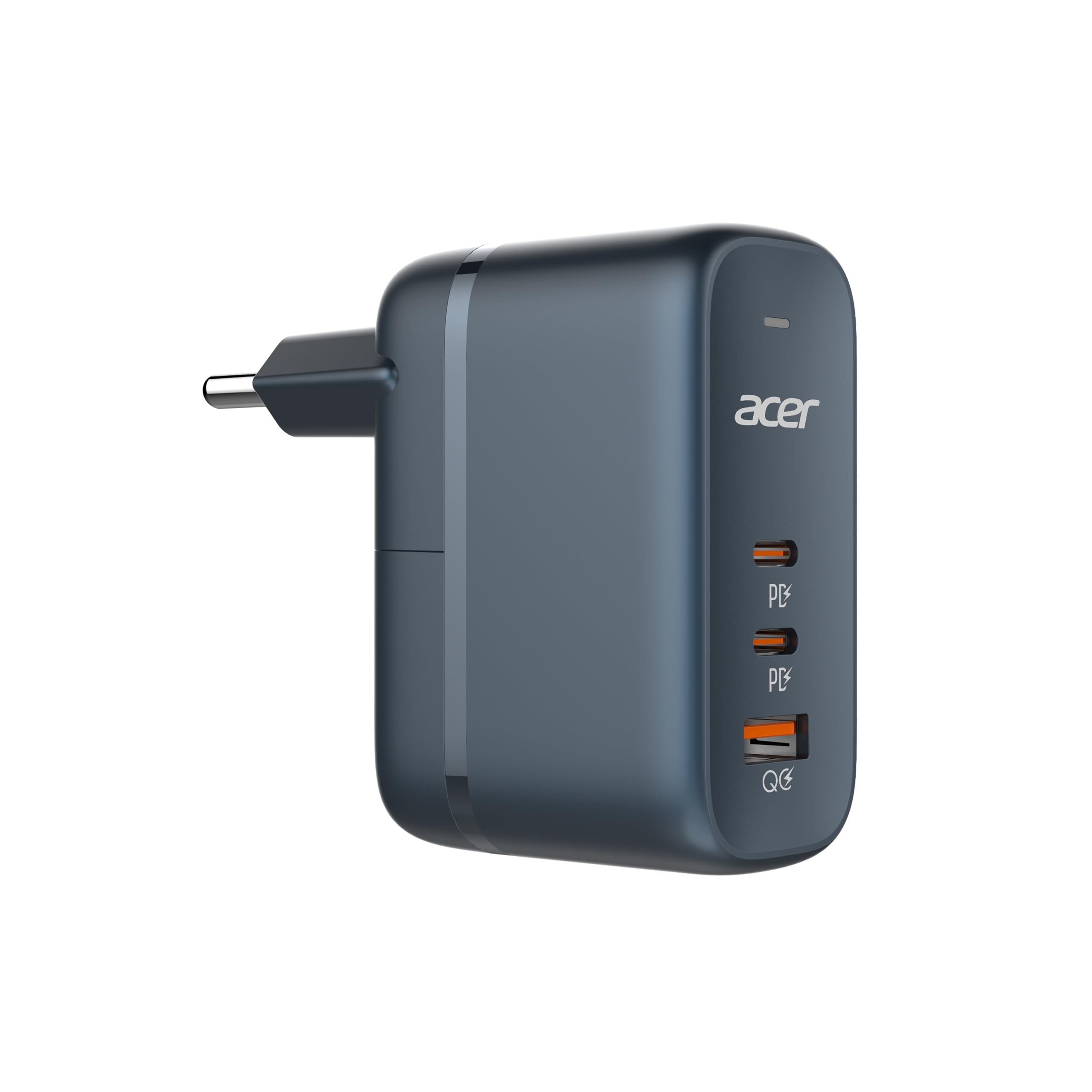 Acer PowerMax 65W GaN USB Charger, Super Fast PD & QC4+ Quick Charging, 3-Port (2 USB-C + 1 USB-A) Fire Safe Compact Travel Adapter with in/US/UK/EU Plugs for Laptops, Tablets, Smartphones-image-43