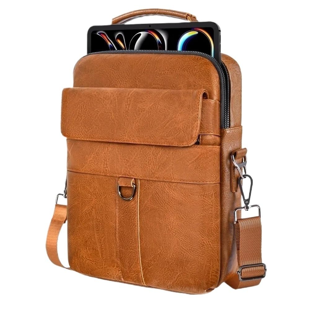 Large Capacity PU Leather Laptop One Shoulder Bag Suitable For Samsung Galaxy Tab S11 11" /Ultra 14.6" Waterproof Carrybag