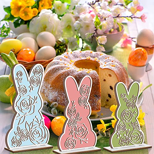 Chunful-3-Pcs-Easter-Bunny-Table-Wooden-Signs-Easter-Decorations-Bunny-Shaped-Farmhouse-Decor-Wood-Rabbit-Tabletop-Centerpieces-for-Spring-Party-Home-Dining-Room-Kitchen-Office-Mantle-Patio-Yard-Decor Chunful 3 Pcs Easter Bunny Table Wooden Signs Easter Decorations Bunny Shaped Farmhouse Decor Wood Rabbit Tabletop Centerpieces for Spring Party Home Dining Room Kitchen Office Mantle Patio Yard Decor