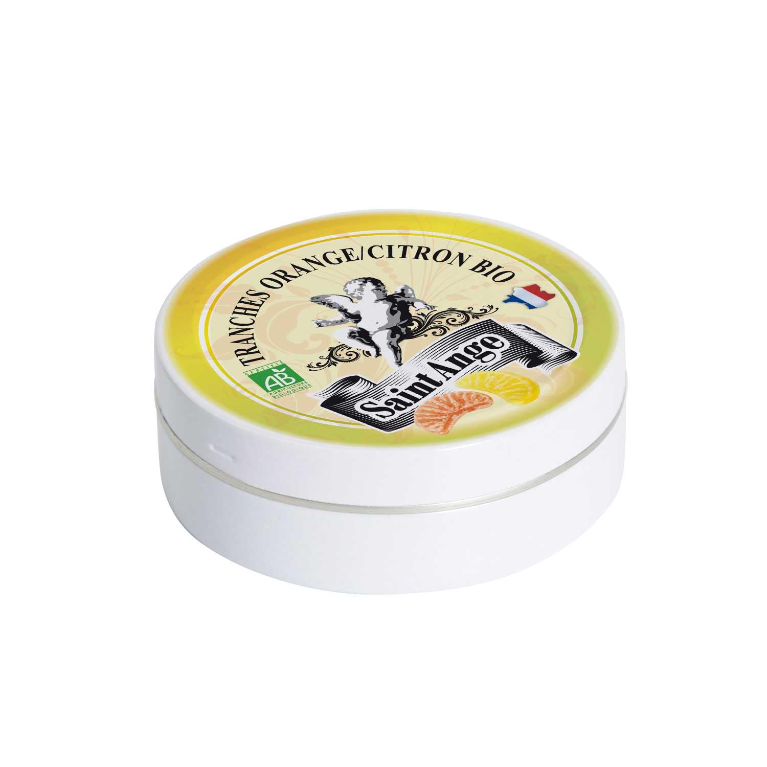 Pastilles Saint-Ange | Bonbons Traditionnels 100% Français (Bio Orange Citron)