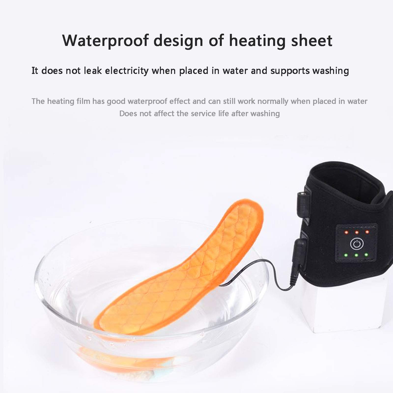 NANANA Plantillas Calefactables, Climatizada Plantillas, Suelas Calentables, Plantilla de Calefacción USB Lavable, Productos Esenciales para Mantener el Calor en Invierno, Lavable,B,38