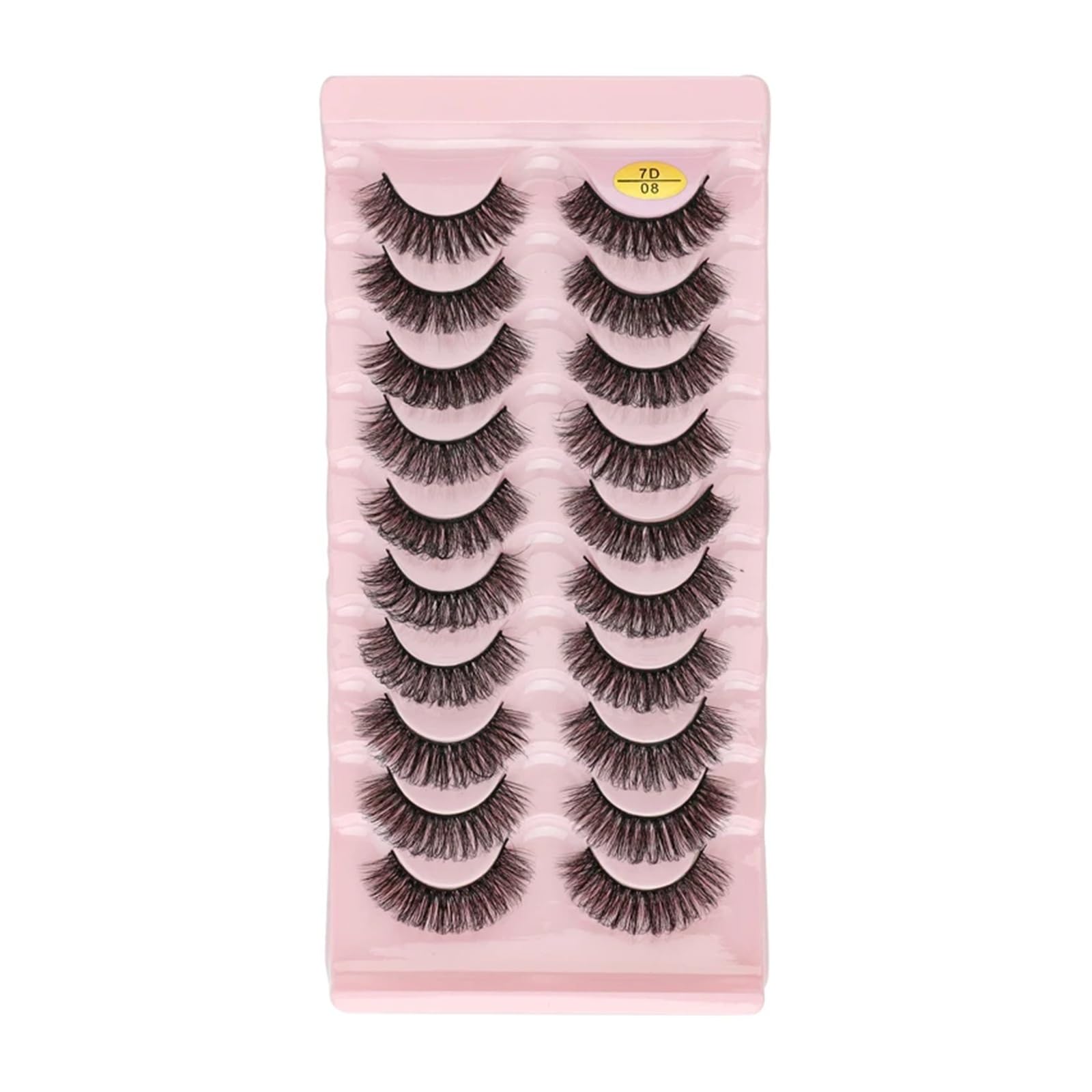 UAMOU Lashes Volume Fluffy Dense Russian Curling Fake Eyelashes Mink Eyes Extension Russian Strip Lashes handmade Cheerfully Color