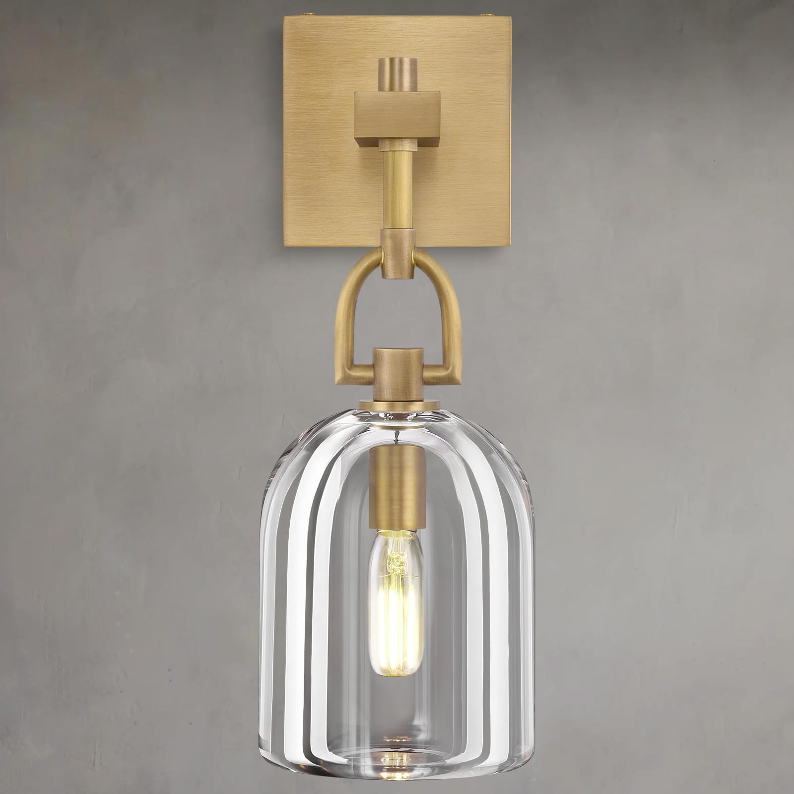 ZHTIECHUI Botanist Cloche Crystal Wall Sconce
