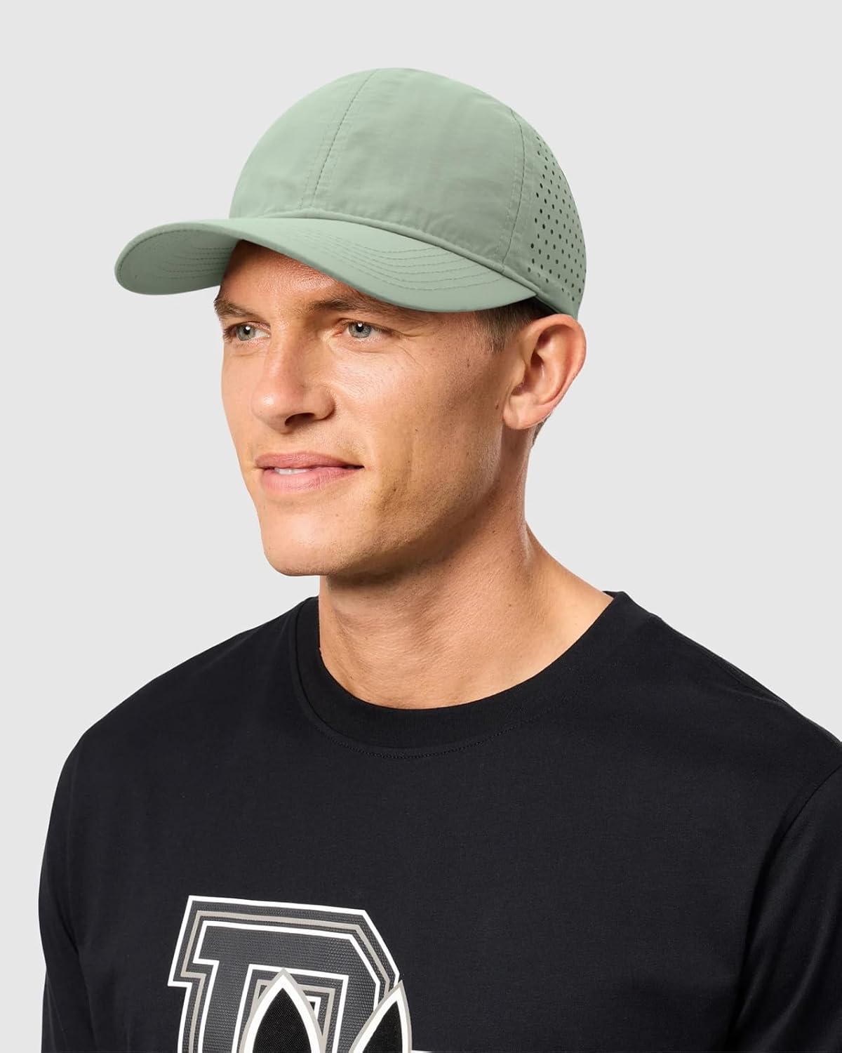 Quick Dry Baseball Cap Curved Brim Hat Laser Cut Mesh-Back Cap - Image 2