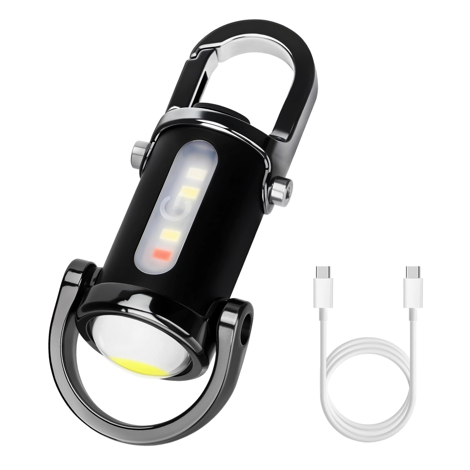 Yesay Mini Taschenlampe Schlüsselanhänger, 1200 Lm Mini Taschenlampen mit 7 Modi, Led Taschenlampe aufladbar mit Aufladbar, IPX6 Mini flashlight für Camping Outdoor Wandern[Energieklasse A+++]