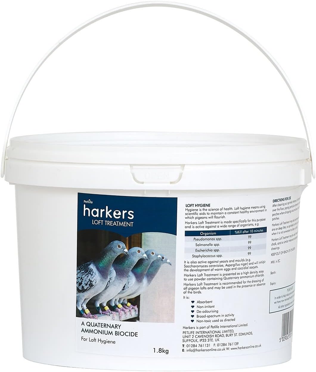 Petlife Harkers Loft Treatment Disinfectant for Pigeon Loft, 1.8 Kg