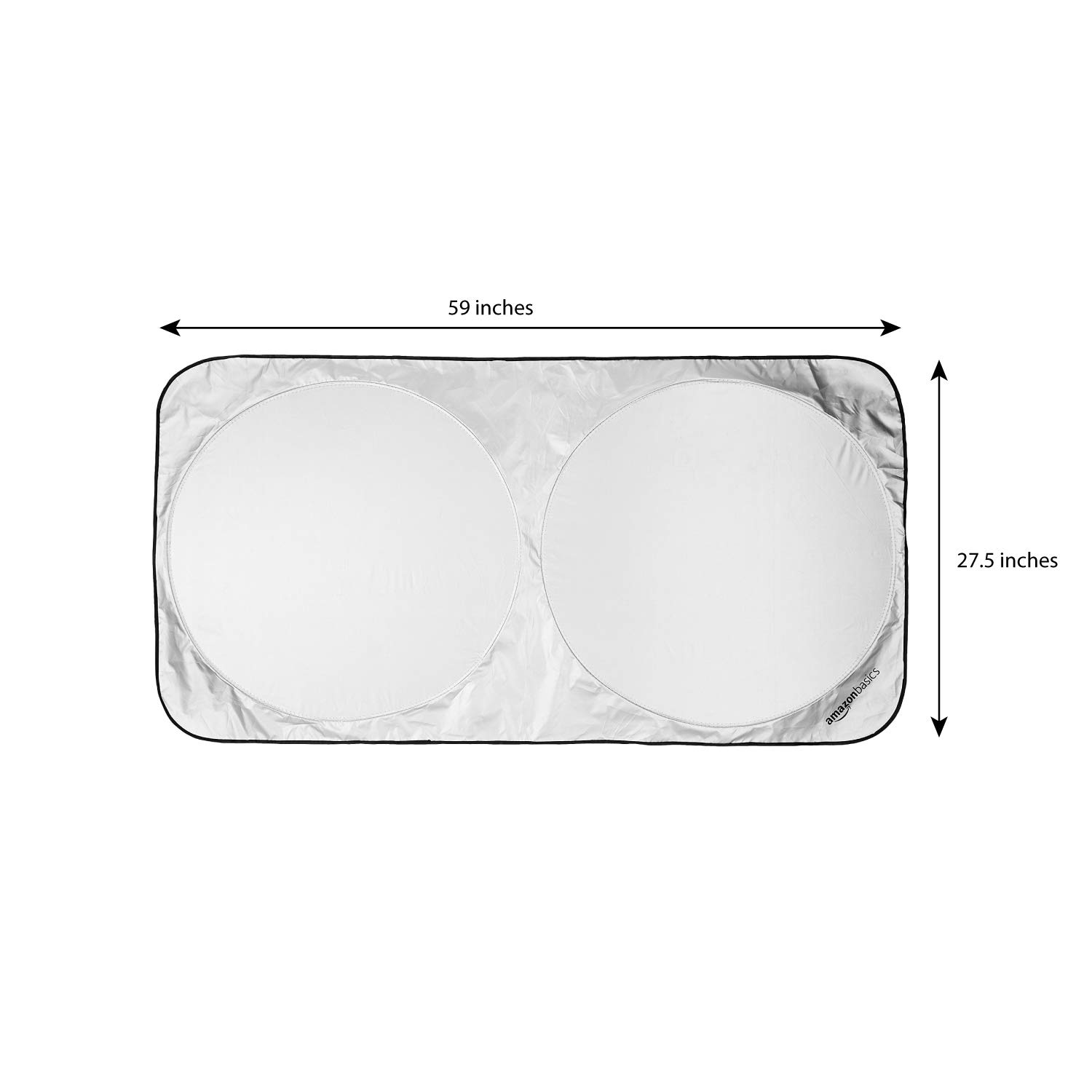 amazon basics Plastic Car Windshield Sun Shade| Lightweight, Durable & UV Protected | 150 x 70 Cm | Medium, White - Image 3 thumbnail