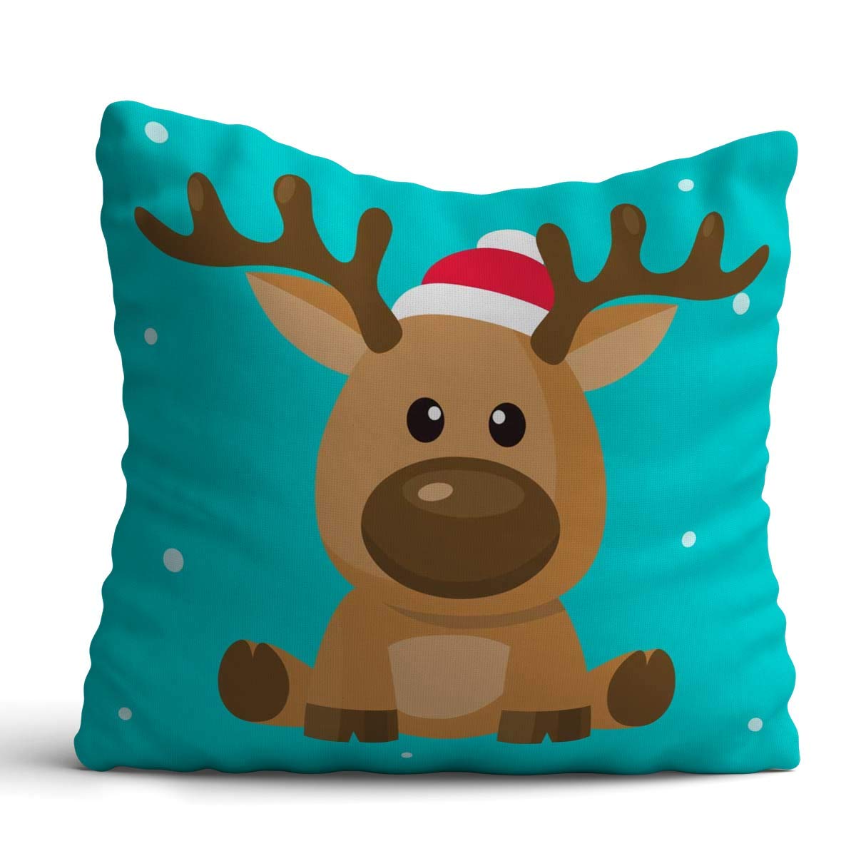 Giftcart Baby Rudolph Cushion Cover 12x12 in Poly Velvet IGift for GirlfriendIGift for BoyfriendIGift for ChristmasIGift for X-Mas