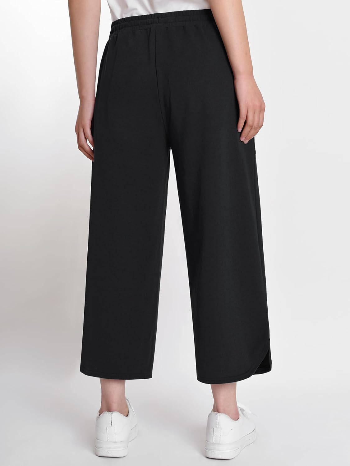 Weintee Women's 21 Inch Inseam Capri Pants Wide Leg Cotton Capris for Summer - Image 2