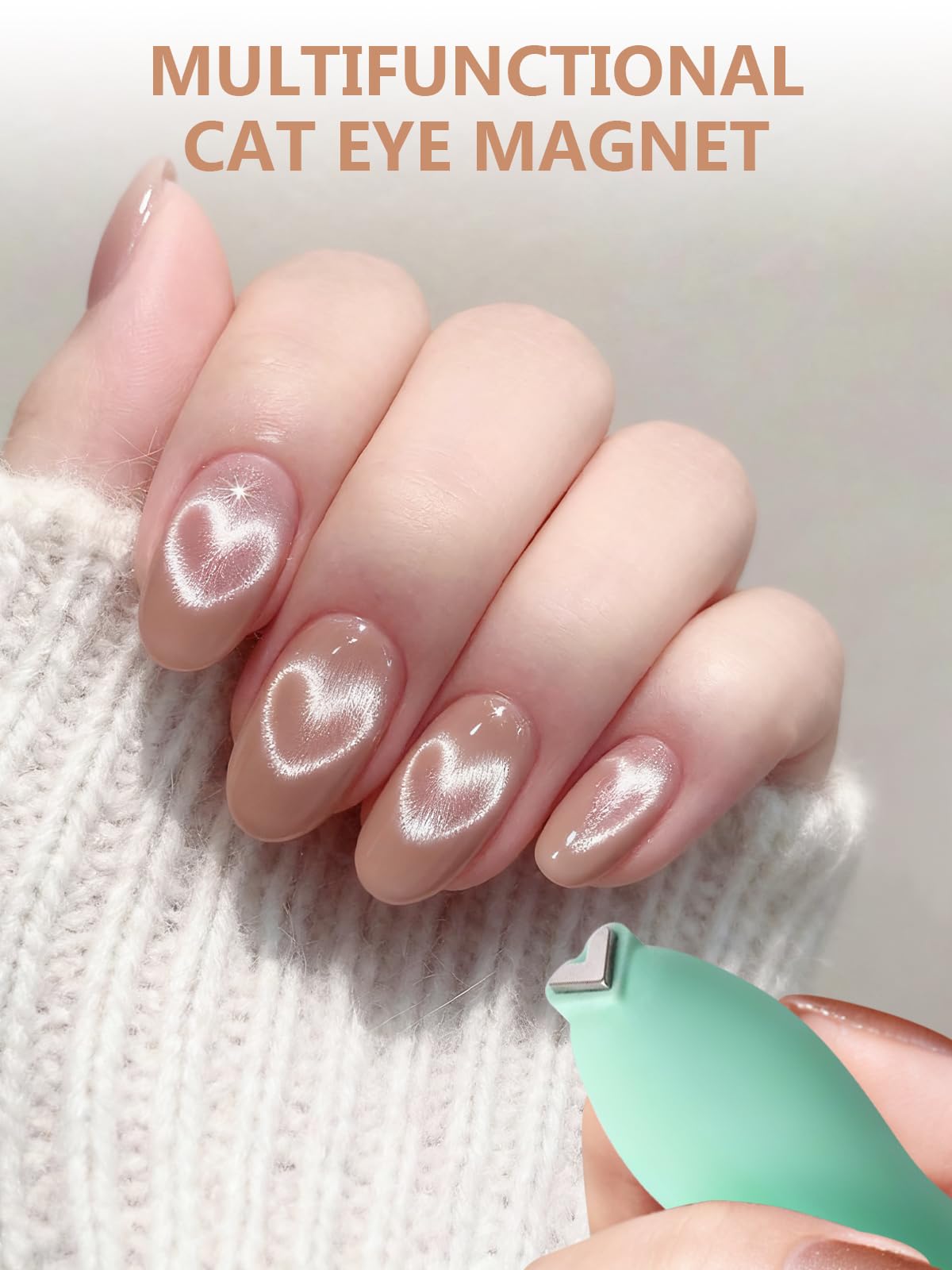 EBANKU 28PCS Cat Eye Magnete Bastone per Unghie Set, Magnetico Stick Magnete per Unghie - Nail Art Tool Uso con Occhio del Gatto UV Gel Polish Polvere o Smalto