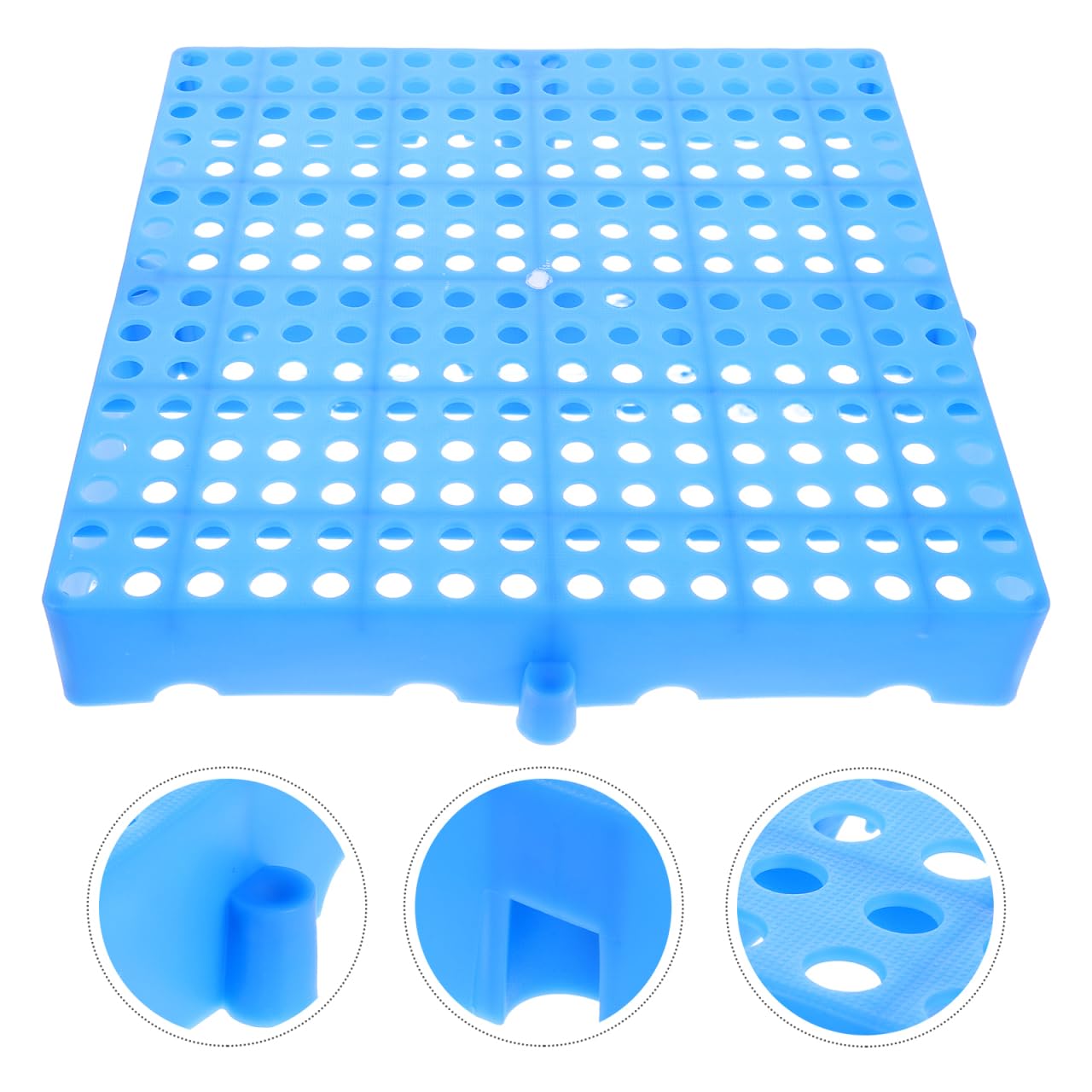 Lot de 2 palettes emboîtables en plastique avec grille ventilée - Entretien facile - Idéal pour le garage et la cuisine - Réduction de la poussière