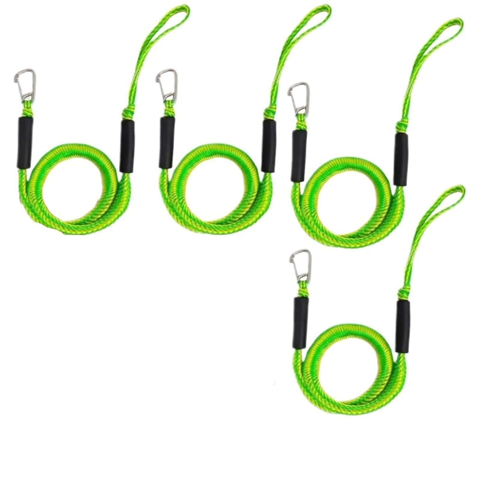 Boots-Anlegeleinen Bungee-Dockingleinen, Bootsseile for Anlegen, Festmacherleine for PWC, Kajak, Wasserfahrzeug, Jetski, Ponton, Kanu-Zubehör(Green 2pcs)