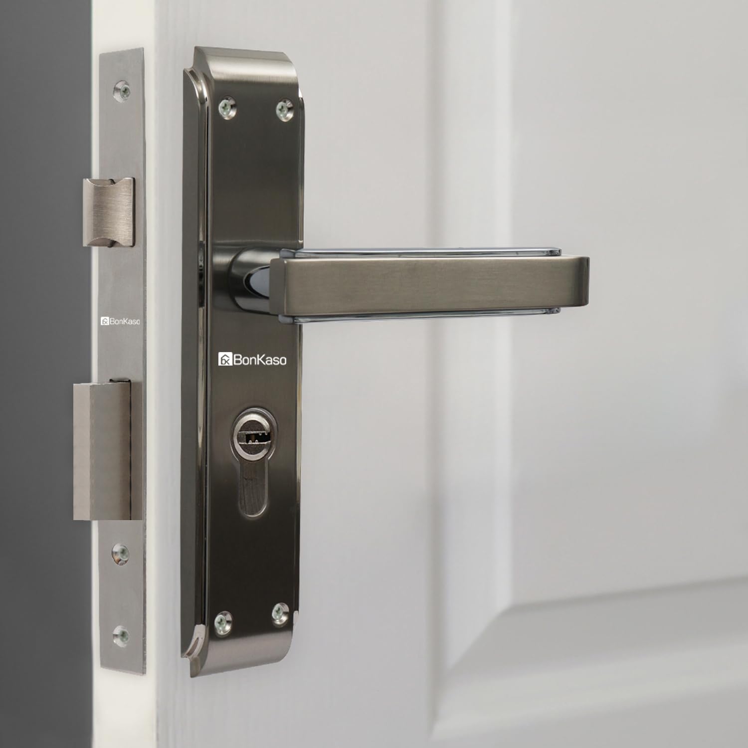 BonKaso F023389 Premium Heavy Duty Mortise Door Lock with Door Handle Lock Set Body for Home (SS Finish) (Pack of 2) (B0D817NW97) Amazon Price History, Amazon Price Tracker