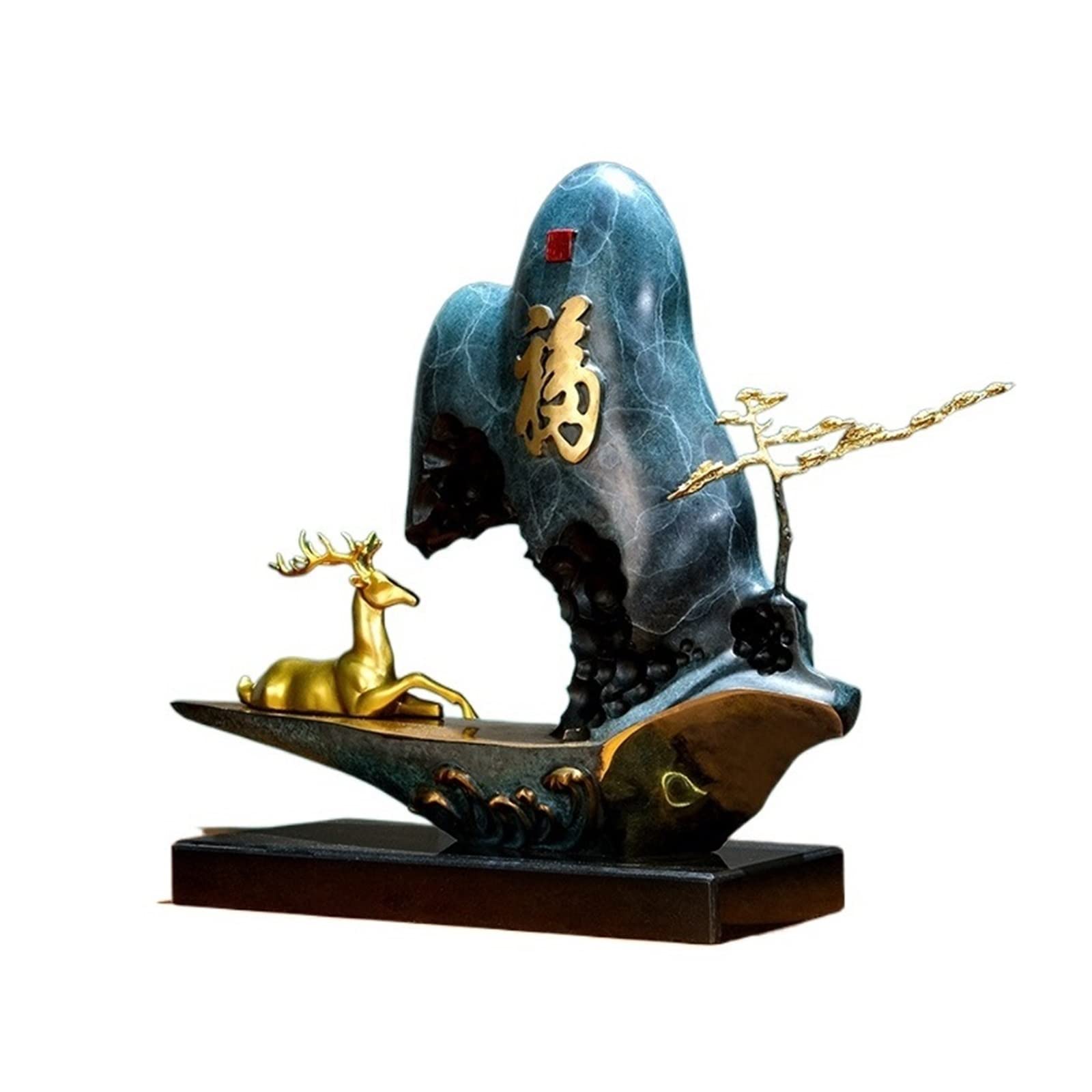 hongchenke34 Copper statue Chinese Entryway Living Room Full Copper Fulu Ornaments Office Home Sculpture Handicrafts