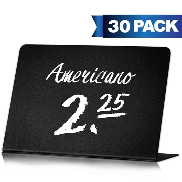 Buy 30 Pack Mini Chalkboard Signs 4"x3" for Food Buffet Tables