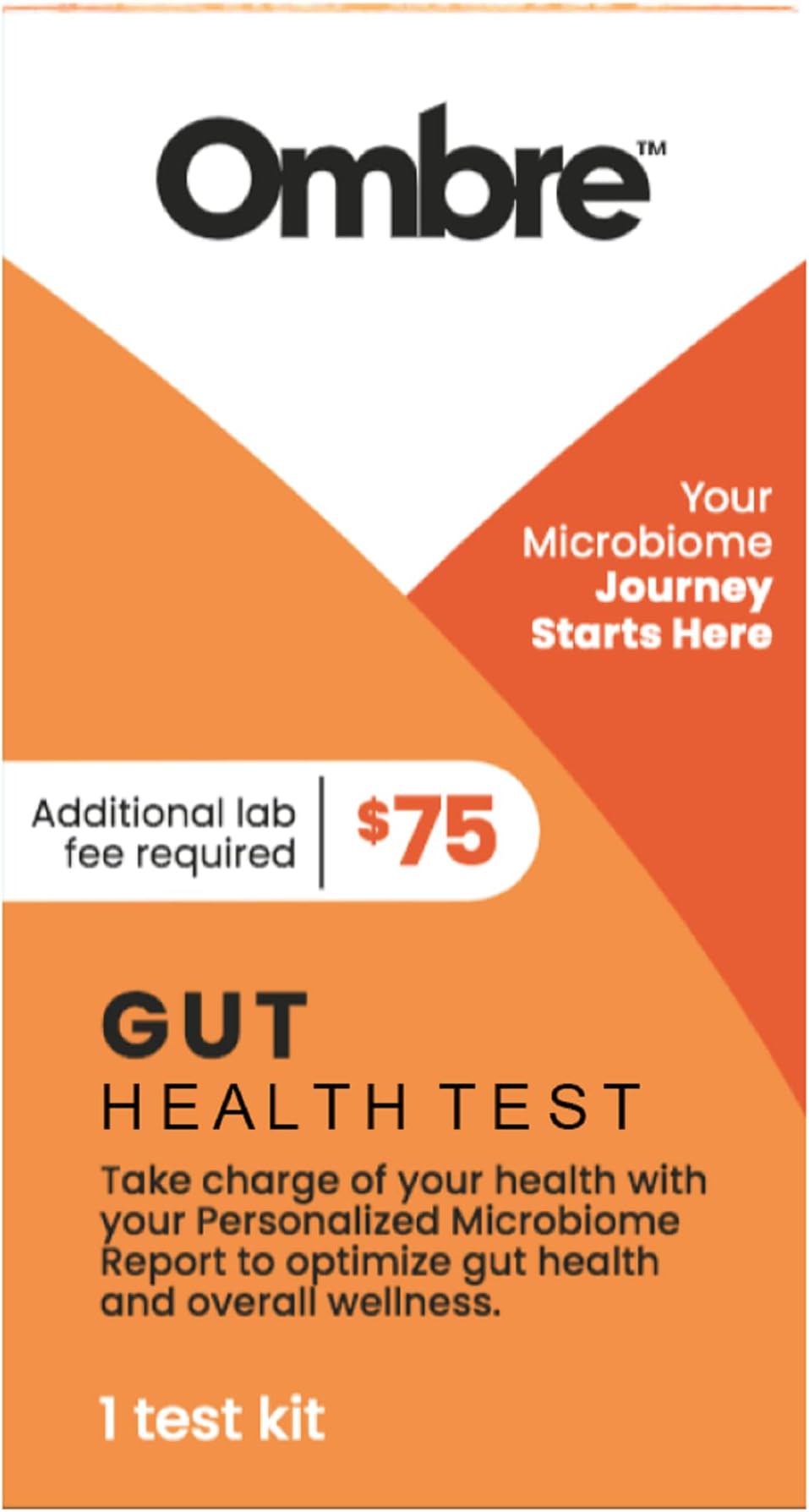 Ombre Gut Health Test Kit, Microbiome at-Home Testing Kit for Personalized Food and Probiotic Recommendations