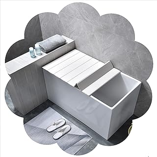 Folding Bathtub Cover PVC Bathtub Insulation Board Privacy Protection Bath Board Bathtub Rack for Bathing Relaxing 1.1cm Thick (Color : White Size : 70CMX74CMX1.1CM) (White 80CMX103CMX1.1CM)