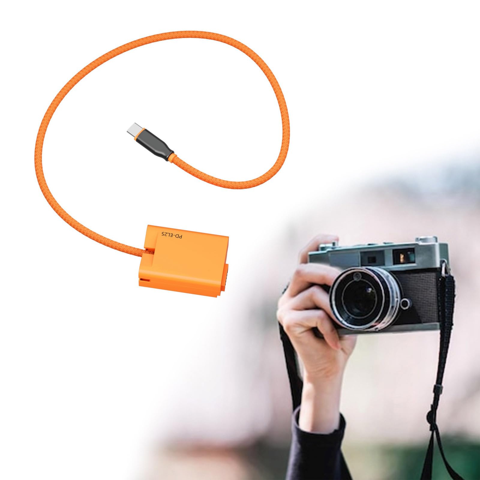 Batería virtual USB tipo C a EL25 de 60 cm para Z50, Z30, Z50II, fuente de alimentación continua, cable de alimentación balanceado USB C