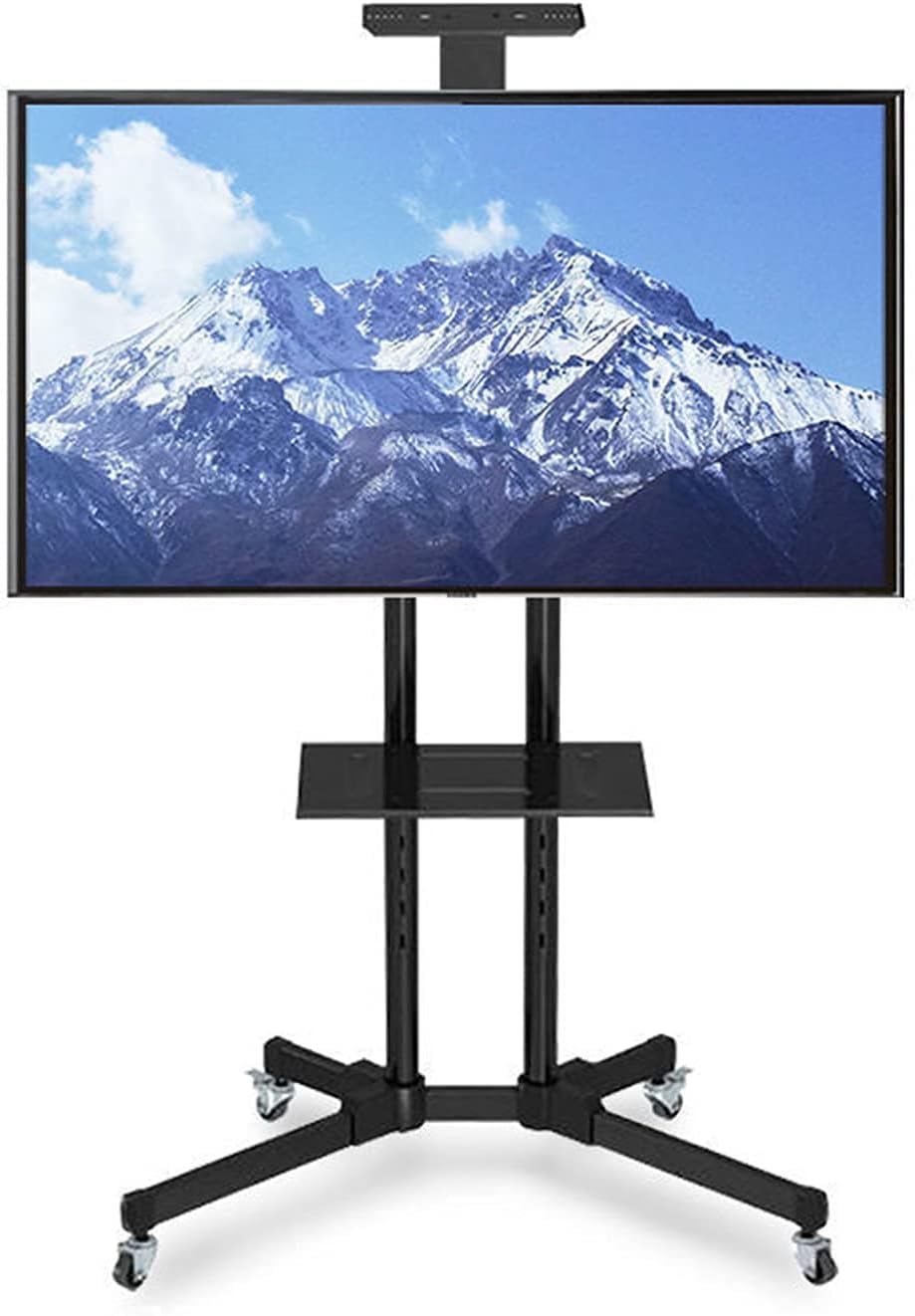 OLSKFUH Rolling Tv Stand, Mobile Tv Cart, Mobile Tv Stand, Flat Screen Plasma Tvs For Bedroom Living Room Office,