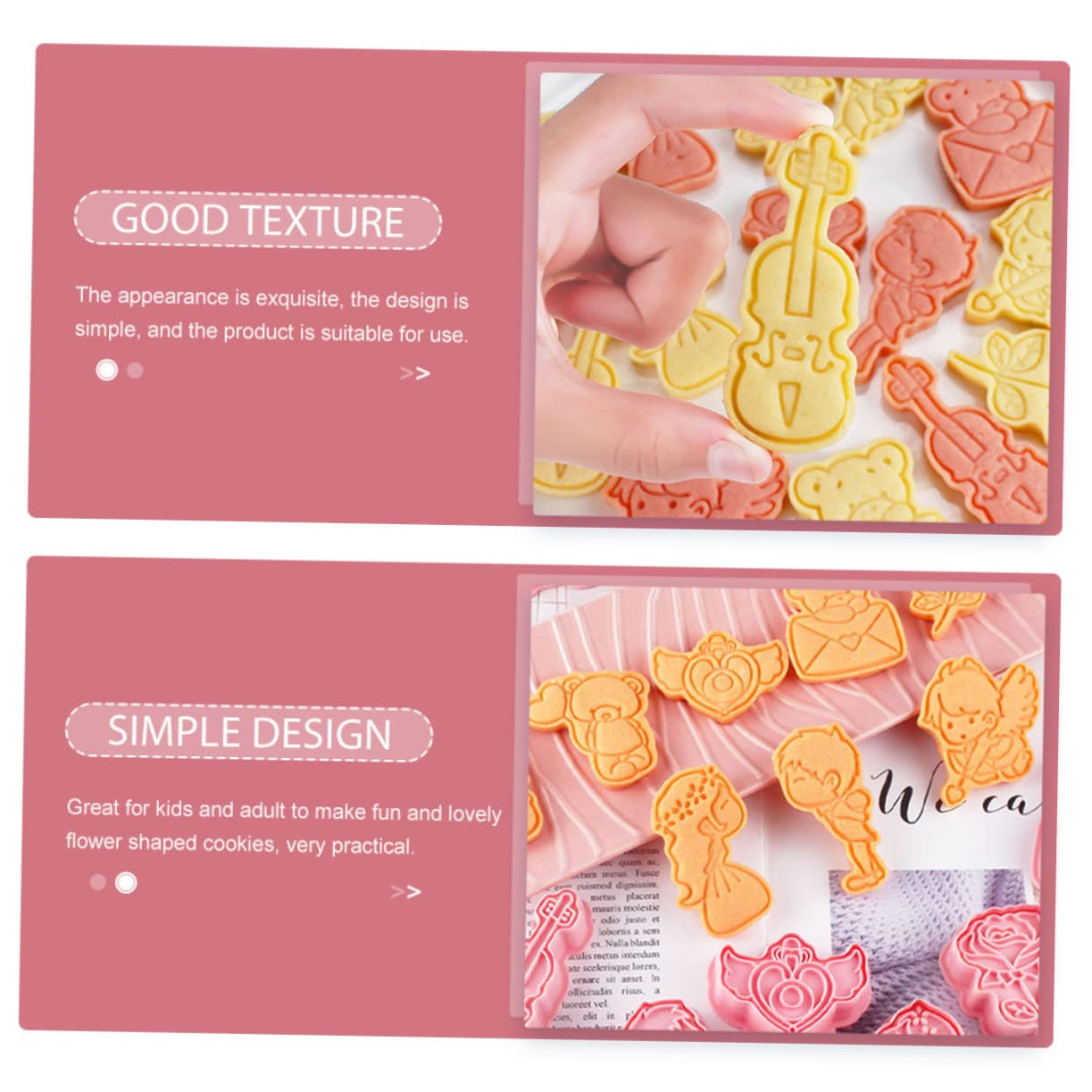 IMIKEYA 5 Ensembles 3D Moule À Biscuit Tridimensionnel Diplôme Cookie Gâteau Étain Eid Mubarak Emporte-Pièces Moules Personnalisés Cookie En Forme D'Étoile Fondant Timbres 8 pièces * 5