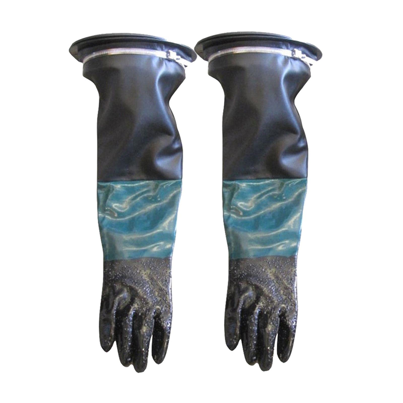 Paire de gants robustes 210 mm avec pince pour armoire à sablage