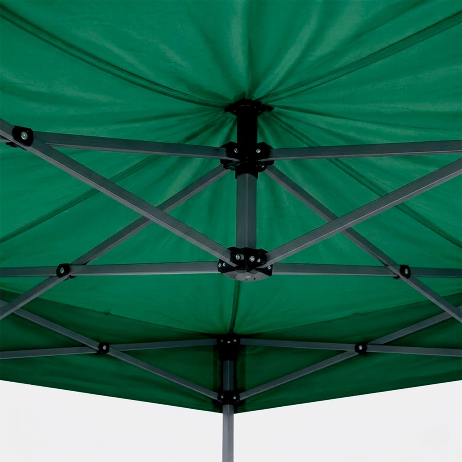 Gazebo Professionale 3x3 M Richiudibile Automatico In Acciaio Con Telo Oxford 1200D PVC Impermeabile e Anti UV Struttura a Fisarmonica con Sacche Zavorra e Borsa Trasporto Sagre Feste Eventi (Verde)