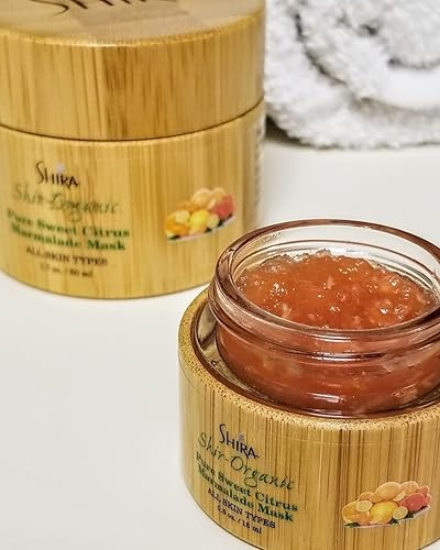 Miniatura 5 de Shir-Organic - Máscara facial de mermelada cítrica pura para eliminar la opacidad y las células muertas de la piel, mejora la textura de la piel,