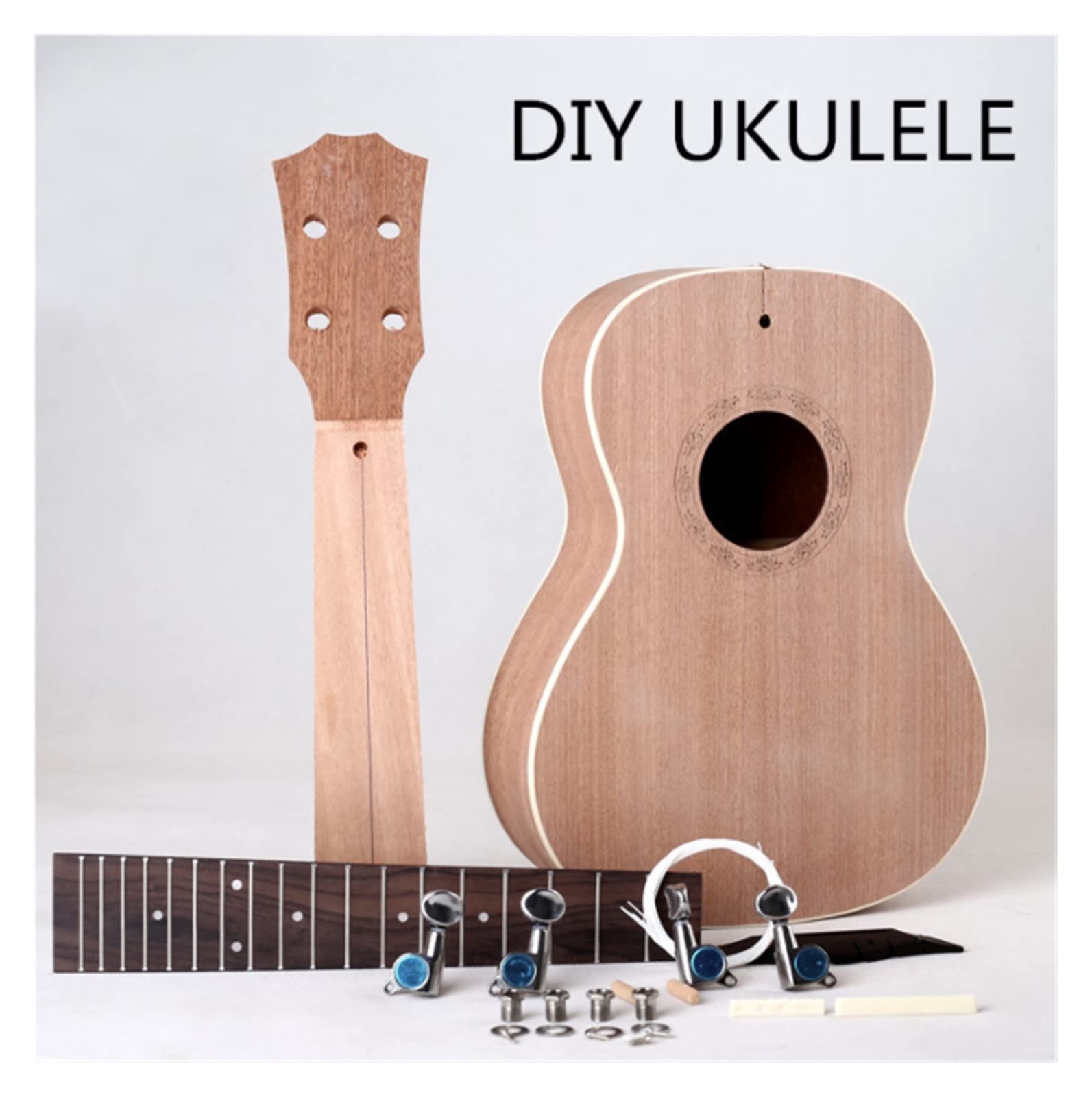 Ukulele koncertowe Początkujący Ukulele 23in Ukulele zestaw DIY Tenor Ukelele zestaw DIY gitara hawajska palisander podstrunnica z kołkami nakrętka mostka strunowego