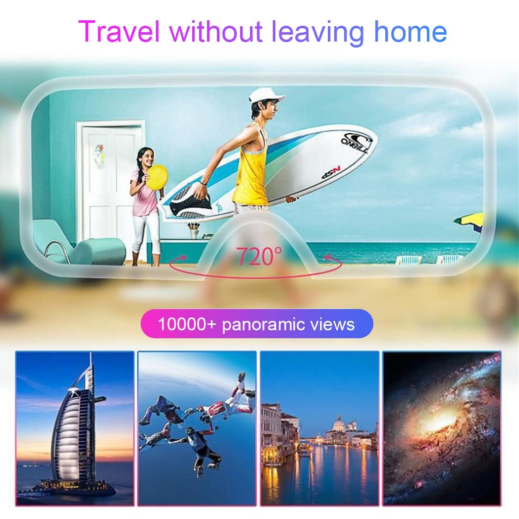Occhiali VR, Visore Realtà Virtuale, Cuffie 3D VR Compatibile con Tutti Gli, Lente Regolabile per Film e Giochi 3D, per iPhone 13 Pro Max/13 Pro/13/12/11, per Samsung Galaxy S21, Huawei, Xiaomi