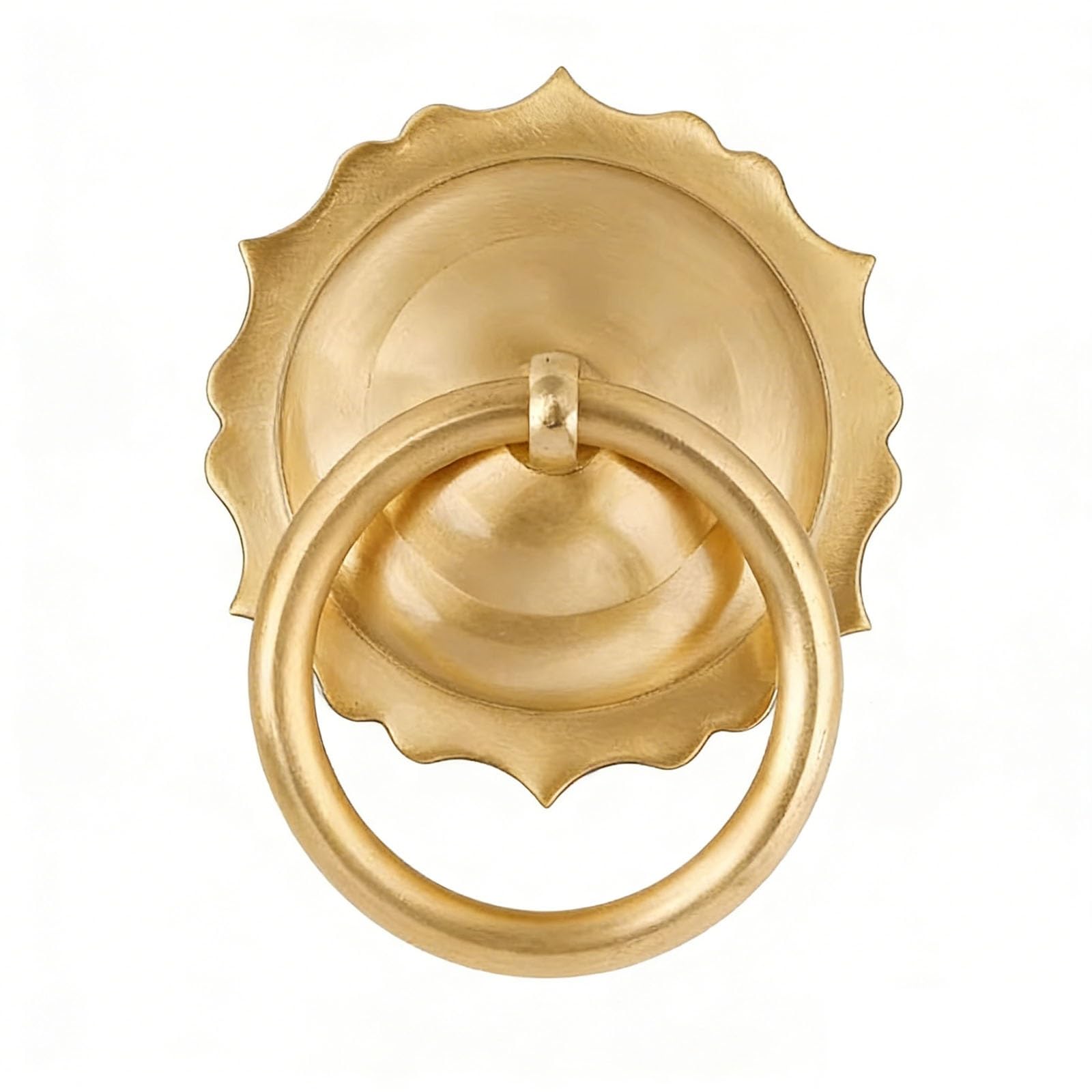Aldaba de puerta de latón de 6 cm y pomo vintage en forma de flor para armarios 1