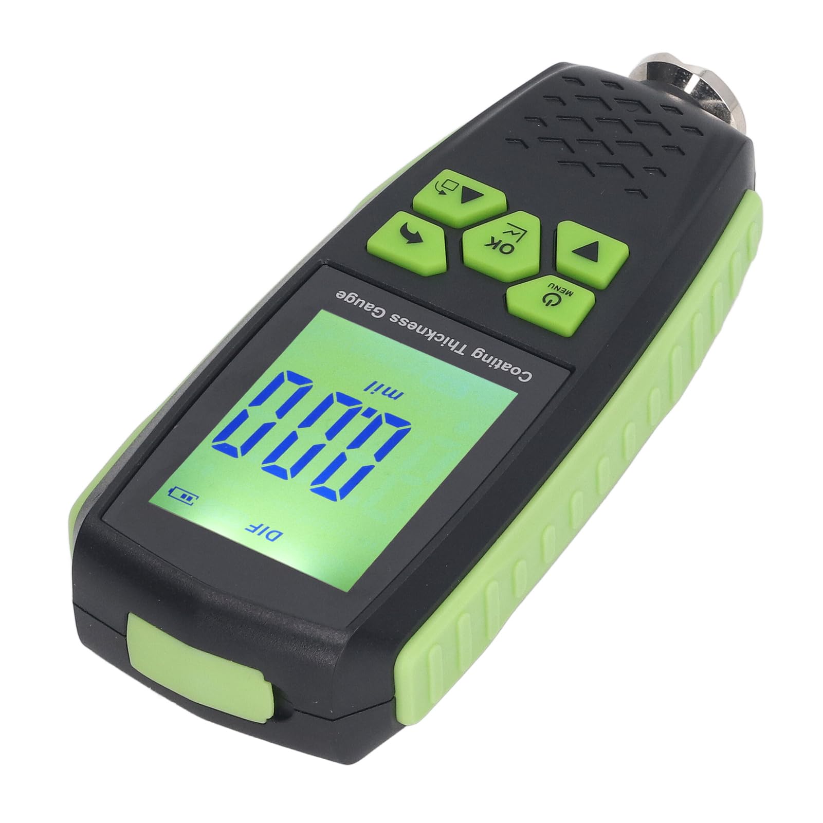 Aramox Espesor de Pintura, Medidor de Espesor de Revestimiento de Automóvil Digital ABS de 0 a 1300um 51, Detección Automática de Acero y Aluminio con Sonda Integrada para Automóviles Usados