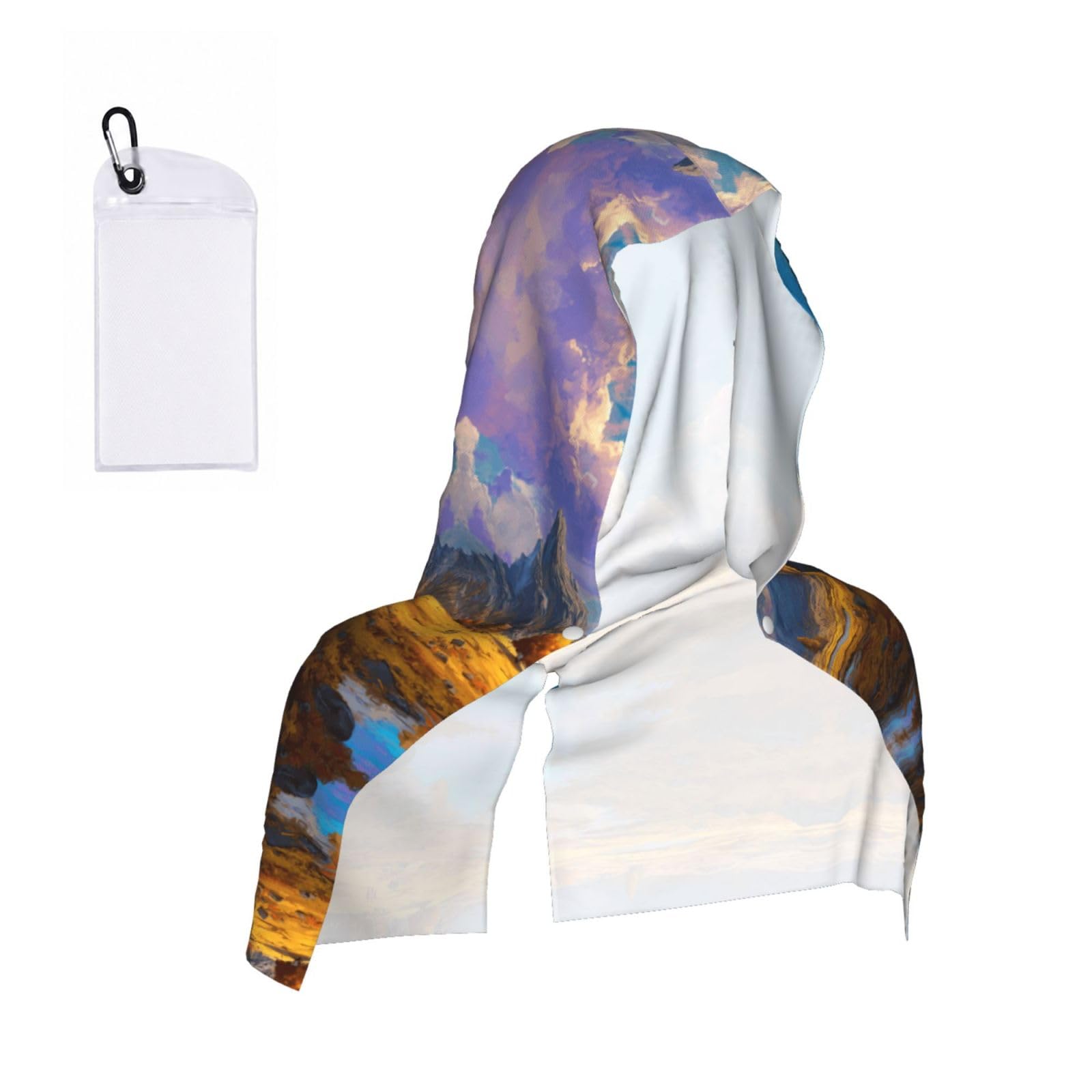 MLTRFGJ Scenery Print Cool Hooded Towels And Keep Them Cool For Several Hours.