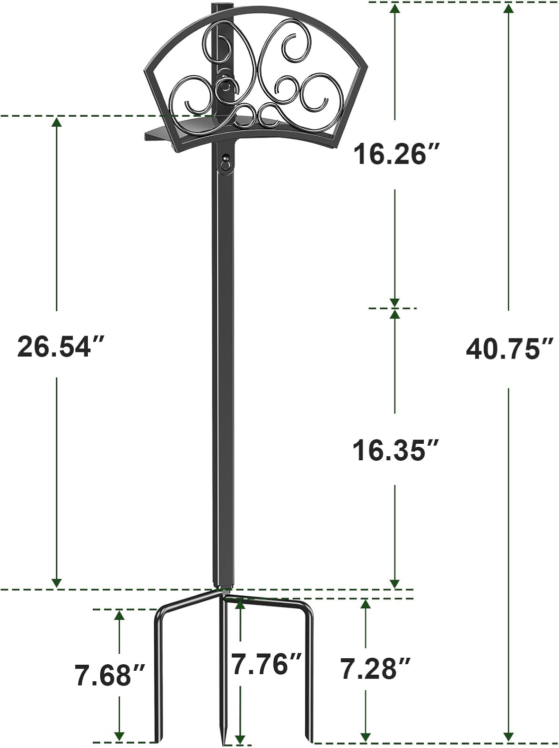 GOFORWILD Garden Hose Holder, Decorative Hose Butler Sturdy Water Hose Rack, Durable Wall Hose Hanger, Hose Reel, Holds 125-Feet of 5/8-Inch Hose, Made of Gauge Steel, Free-Standing Design, 7020