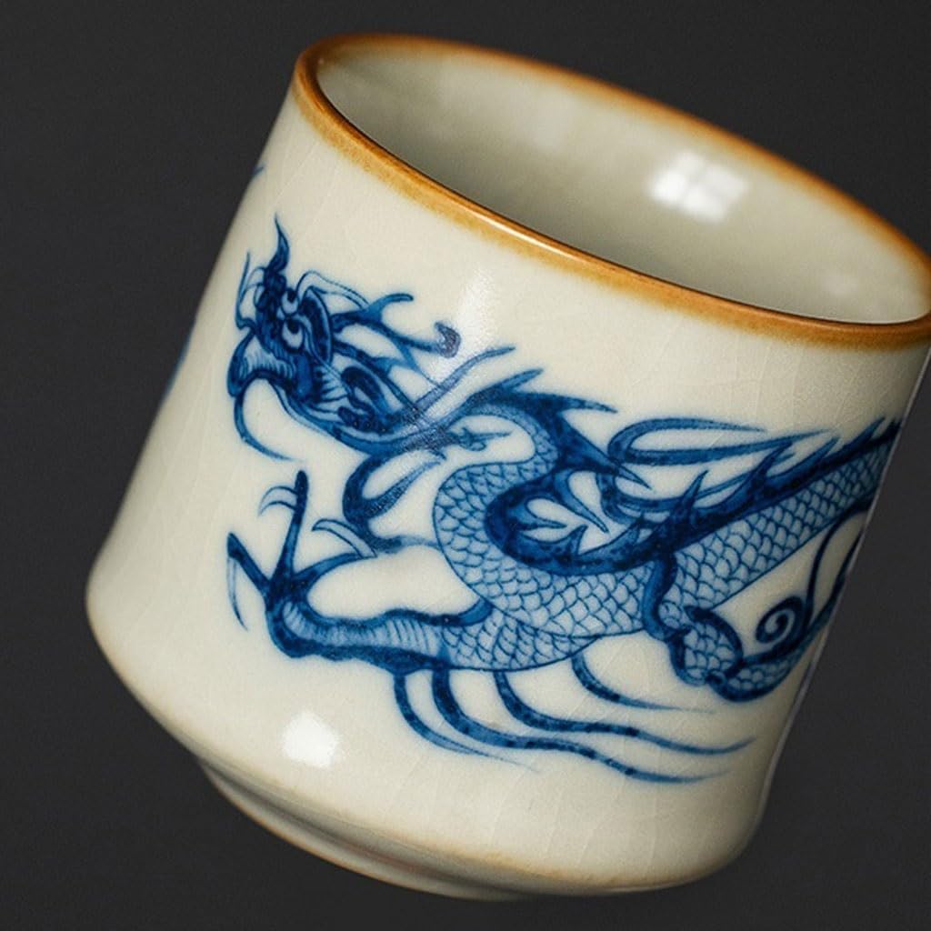 Tazas de té Pequeñas Taza de té de estudio, taza individual de cerámica Personal, juego de té de Kung Fu, tazón de té individual Taza de té de Kungfu