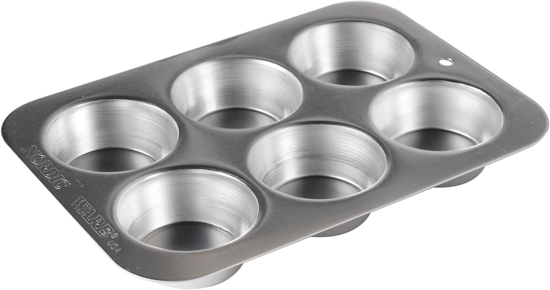 Nordic Ware Naturals Compact Muffin Pan - Natural Uncoated Aluminum, Toaster Oven and Broiler Safe