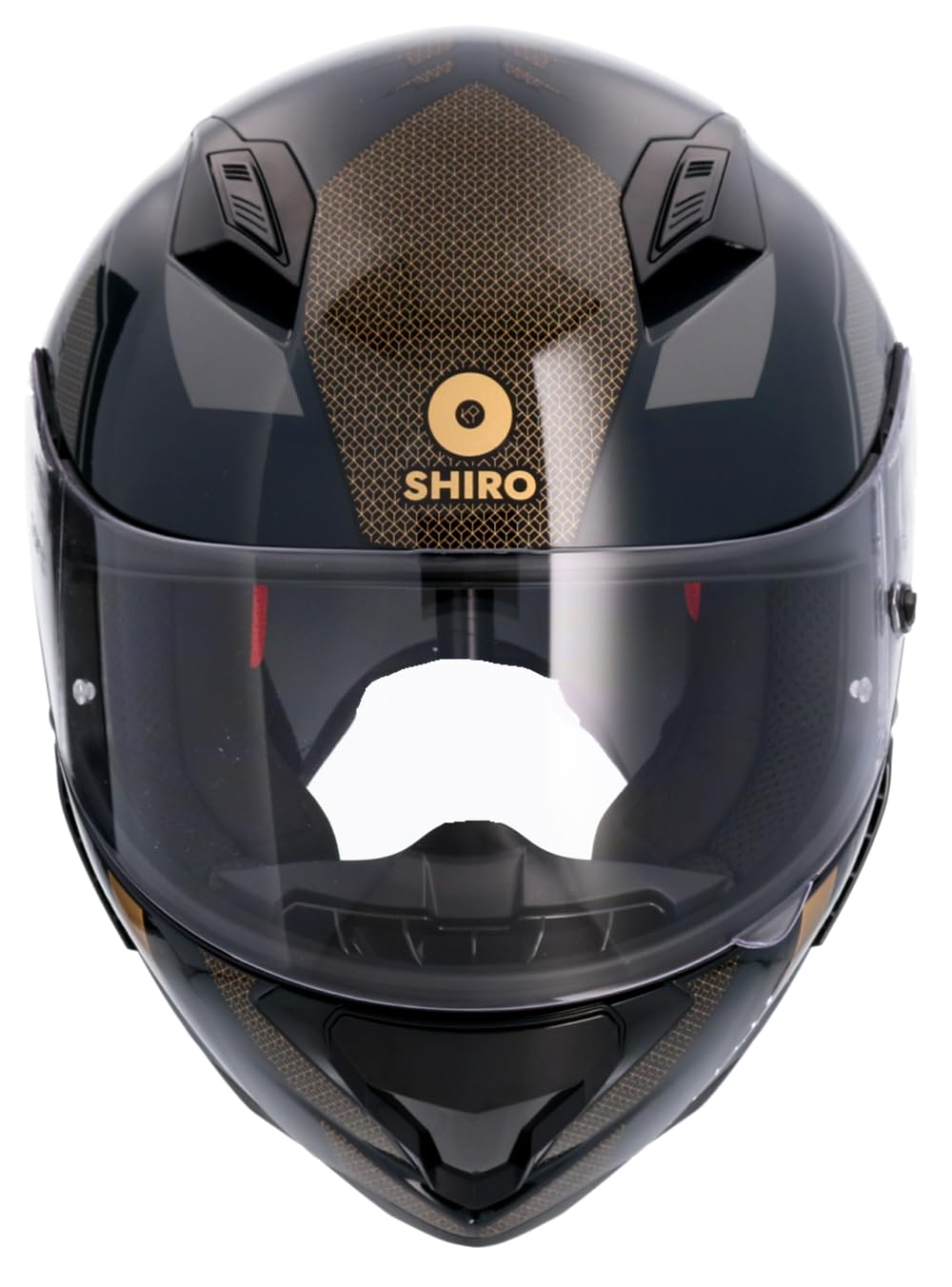 Shiro Helmets Casco Hunter Edge Negro y Dorado Totalmente Homologado (XL 61/62)