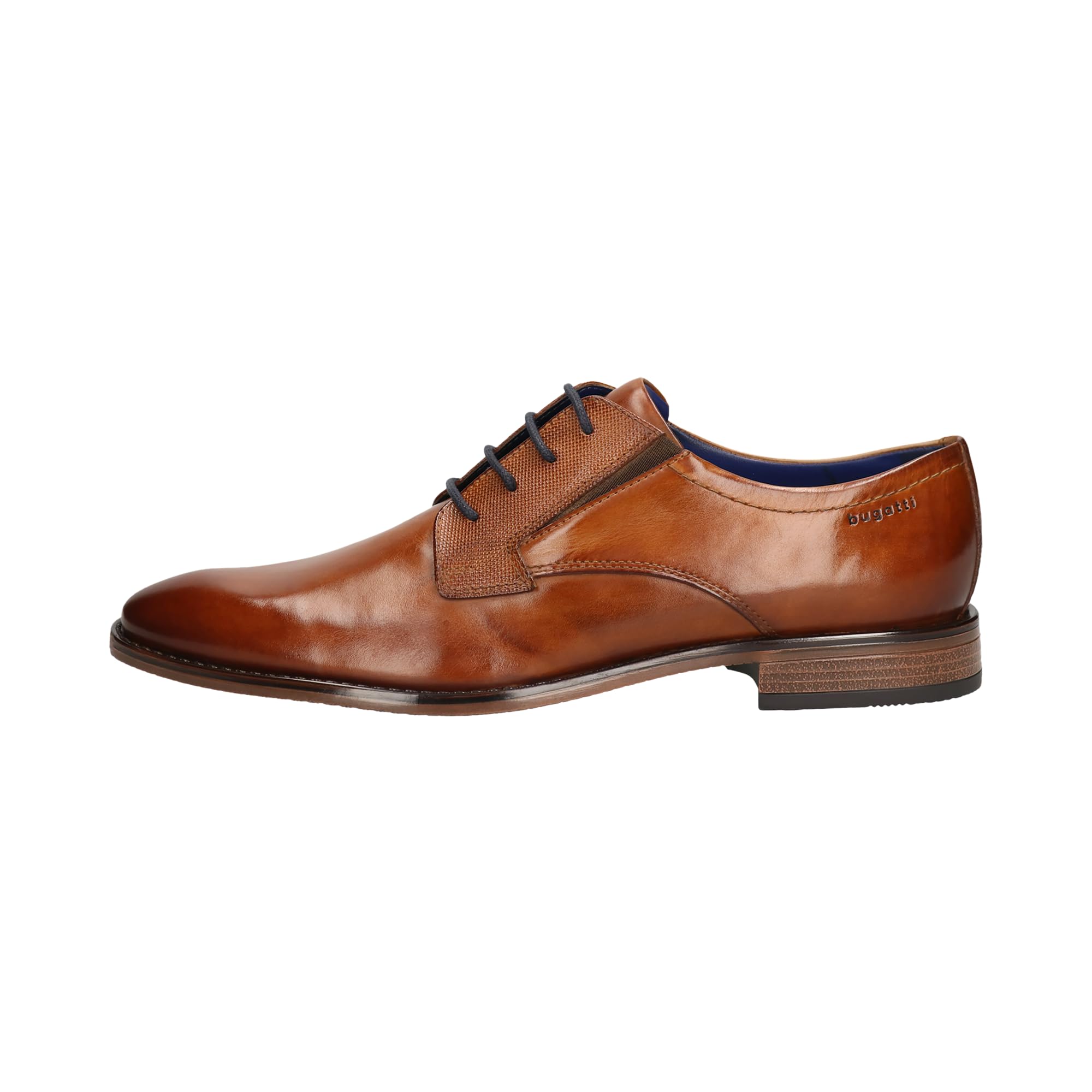 bugatti Men's Derby-schnürschuh mit Geprägten Elementen Lace-up, Cognac, 7.5 UK