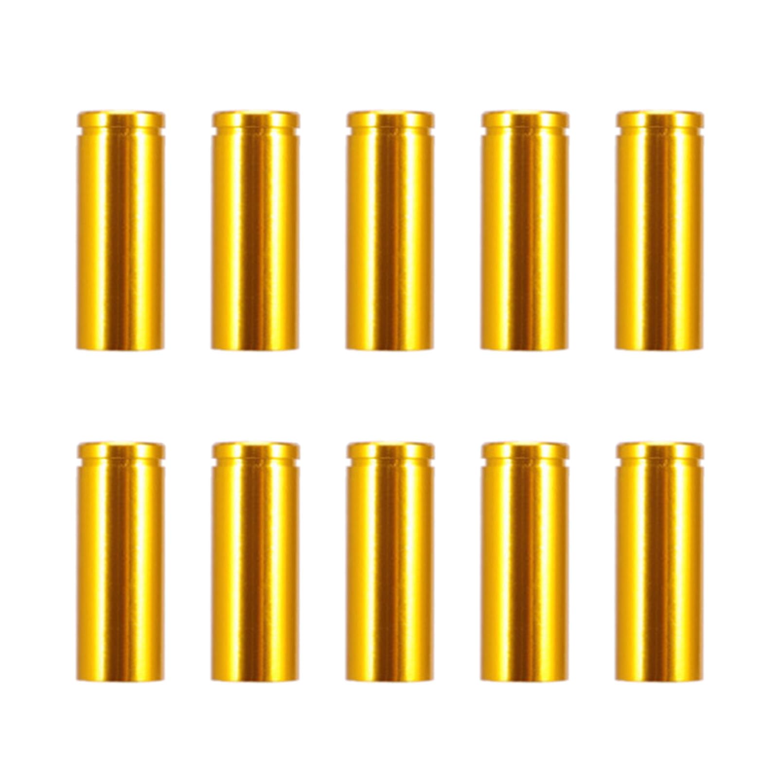 LiRRvb 10Pcs Cycling Cable End Crimps Bike Ends Caps Bikes Brake Tips Shifter for Road Mountain Bicycles Caps Brake Crimps Alloy Crimp Tips Shifter