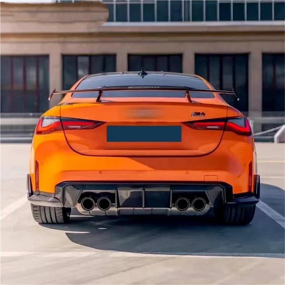 Spoiler z włókna węglowego kompatybilny z BMW G82 G22 G26 M4 serii 4 skrzydło na tylny bagażnik samochodu uniwersalne M430i M440i 2021 2022 akcesoria(Real Carbon Fiber)