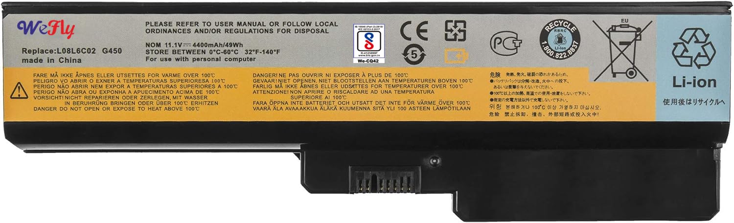 Wefly L08L6Y02 L08S6Y02 L08S6C02 Laptop Battery Compatible for Lenovo G530 G550 G555 G430 G450 B550 N500 Battery (B0CGF5Q5KX) Amazon Price History, Amazon Price Tracker
