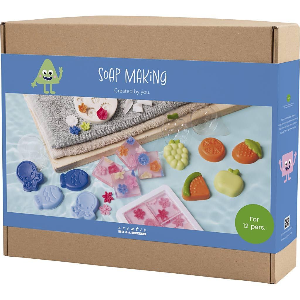 Gruppen-Kreativset Seifenherstellung, Blau, Grün, Orange, Pink