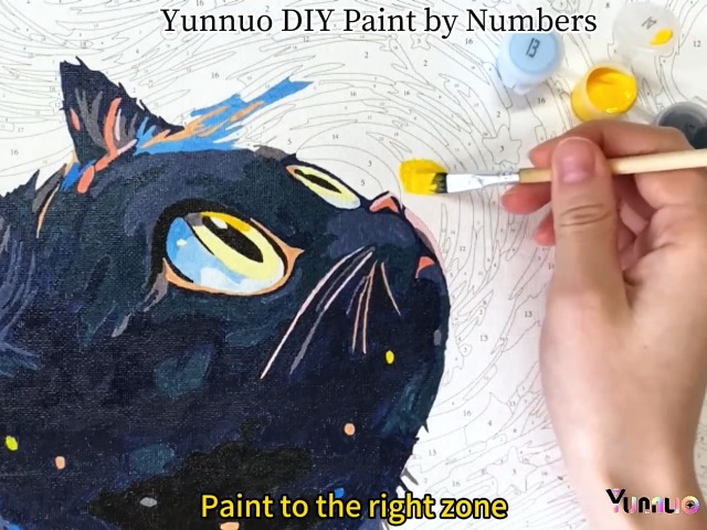 MEIYUDA Paint by Numbers Kits for Adult with Frame Black Cat, DIY Canvas Oil Painting Kit for Adult or Beginner, Arts and Crafts Kit for Home Wall Decor 25x35cm MEIYUDA Paint by Numbers Kits for Adult with Frame Black Cat, DIY Canvas Oil Painting Kit for Adult or Beginner, Arts and Crafts Kit for Home Wall Decor 25x35cm